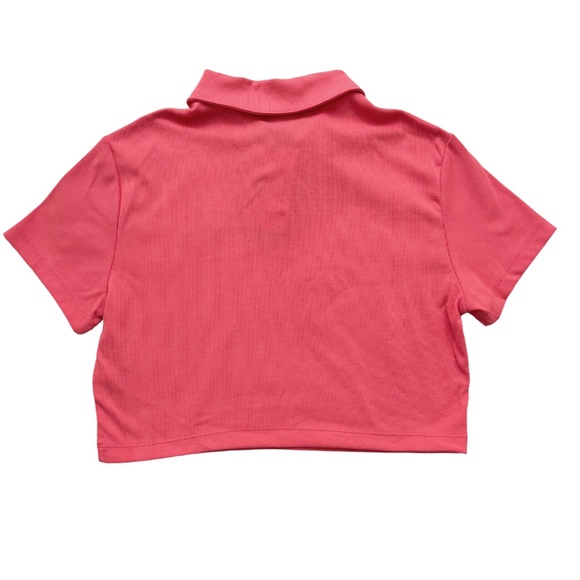 Jordan Ribbed Crop Polo Women's Large - Picture 2 of 13